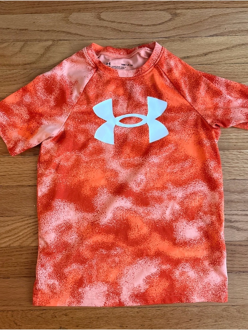 Under Armour Kids Orange and White Swim Rashguard